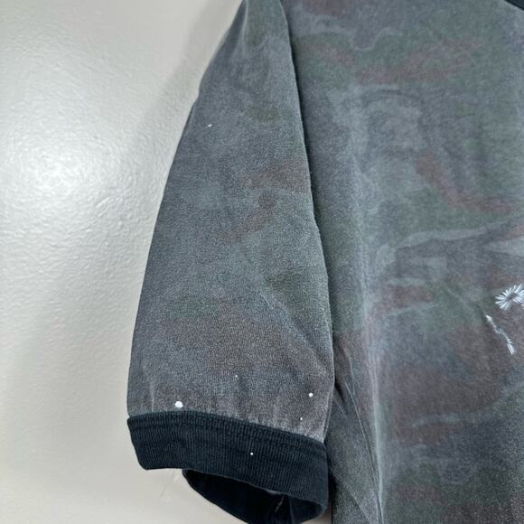 Quiksilver Men’s Vintage Camo Skull Graphic Short Sleeve T Shirt Size Large - Picture 7 of 8